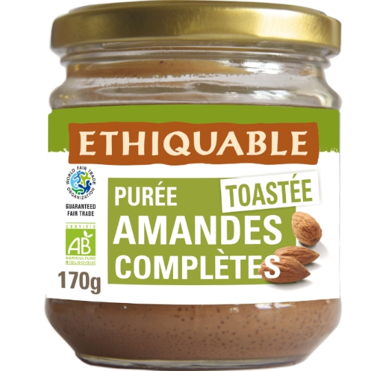 Pâte à Tartiner Purée D'amandes Complètes Tunisie Bio ETHIQUABLE
