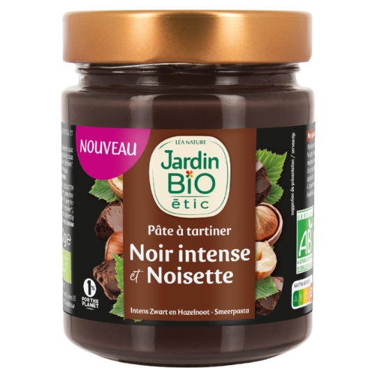 Pâte à tartiner Noir Intense et Noisette Bio JARDIN BIO ETIC
