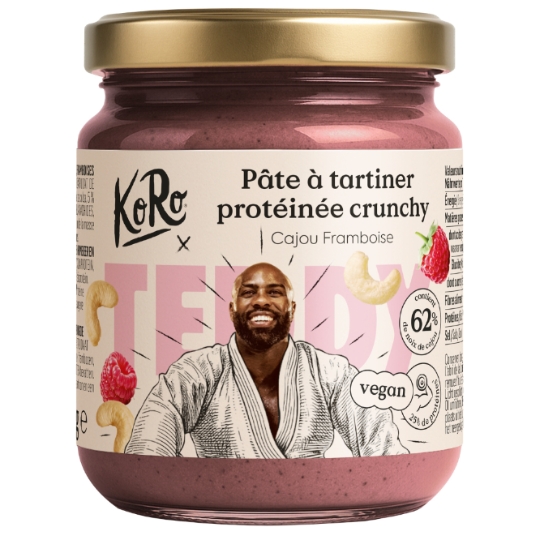 Pâte à tartiner Protéinée Teddy Cajou Framboise KORO