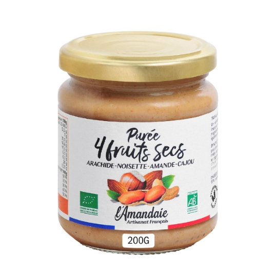 Pâte à Tartiner Purée 4 fruits secs BIO L'AMANDAIE
