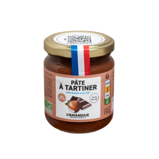 Pâte à Tartiner noisette sans sucres ajoutés L'AMANDAIE