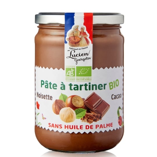 Pâte à Tartiner noisettes et cacao bio LUCIEN GEORGELIN