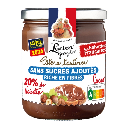 Pâte à Tartiner Aux Noisettes Françaises Sans Sucres Ajoutés LUCIEN GEORGELIN