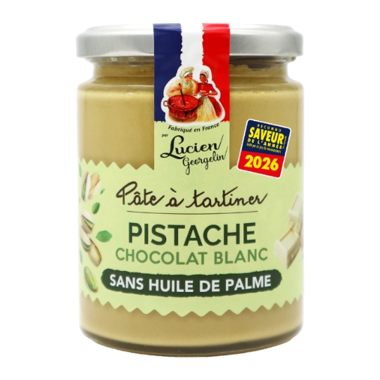 Pâte à tartiner pistache Chocolat Blanc Sans Huile de Palme LUCIEN GEORGELIN