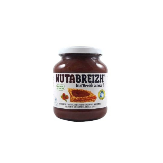 Pâte à Tartiner Chocolat Noisettes Caramel au Beurre Salé NUTABREIZH