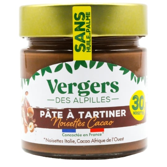 Pâte à Tartiner 30% de noisettes et cacao VERGERS DES ALPILLES