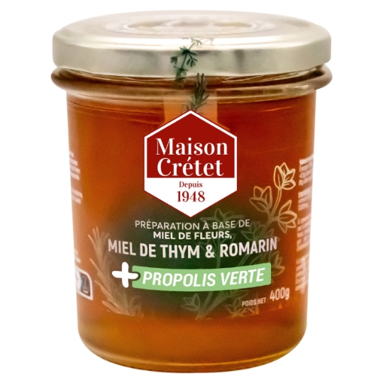 Miel De thym/ romarin et propolis verte MAISON CRETET