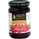 Confiture bio allégée framboises ABBAYE DE SEPT-FONS