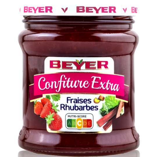 Confiture extra fraise rhubarbe BEYER
