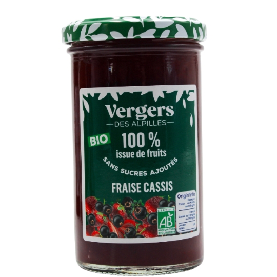 Confiture fraise soupçon de cassis Bio CONFITURELLE