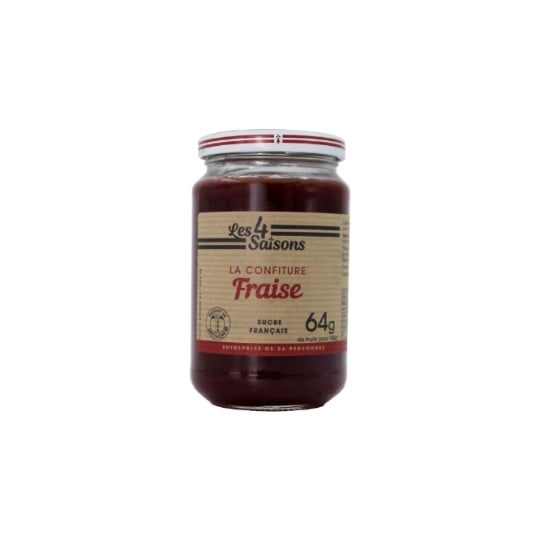 Confiture fraise 62% de fruits LES 4 SAISONS
