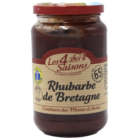 Confiture rhubarbe de bretagne QUATRE SAISONS