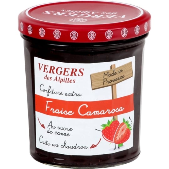 Confiture fraise camarosa VERGERS DES ALPILLES
