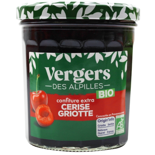 Confiture cerise griotte Bio VERGERS DES ALPILLES