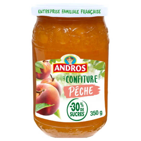 Confiture pêche allégée en sucres ANDROS