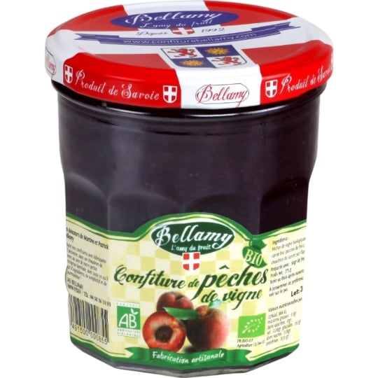Confiture pêches de vigne bio BELLAMY