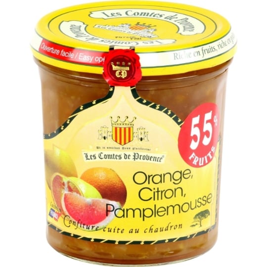 Confiture orange citron pamplemousse LES COMTES DE PROVENCE