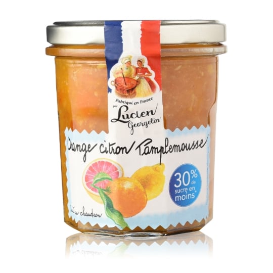 Confiture orange citron pamplemousse allégée en sucres LUCIEN GEORGELIN