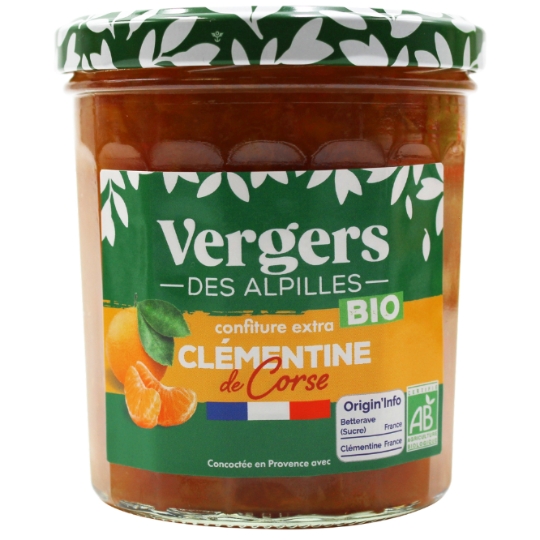Confiture clémentine corse Bio VERGERS DES ALPILLES