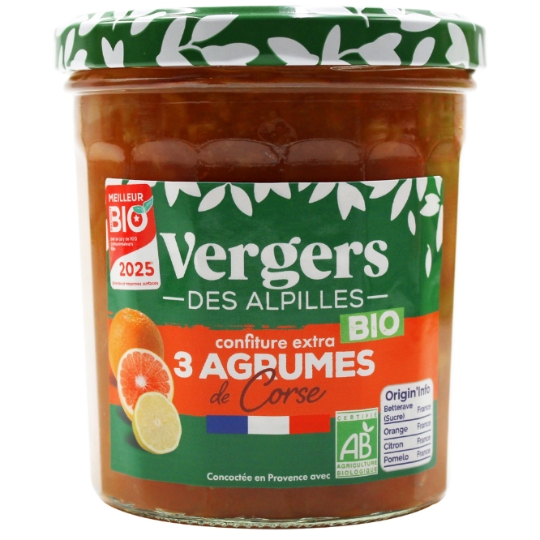 Confiture 3 agrumes corse Bio VERGERS DES ALPILLES