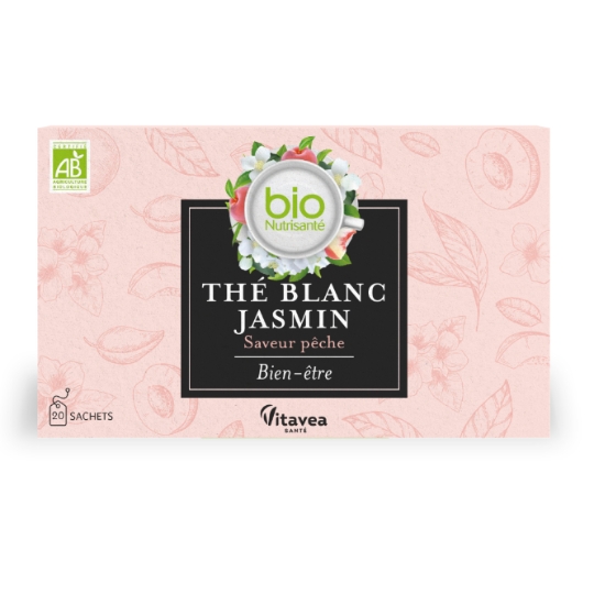 Thé Blanc Jasmin Bien-Être Saveur Pêche Bio BIONUTRISANTE