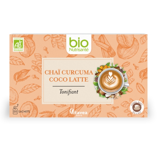 Thé Noir Chaï Curcuma Coco Latte Bio BIONUTRISANTE