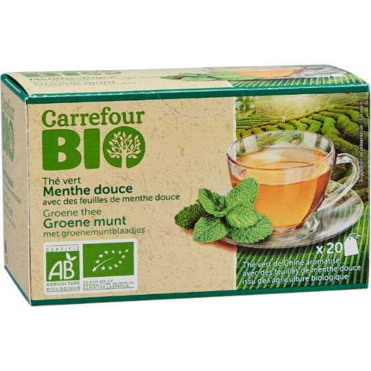 Thé Vert Menthe Douce Bio CARREFOUR BIO