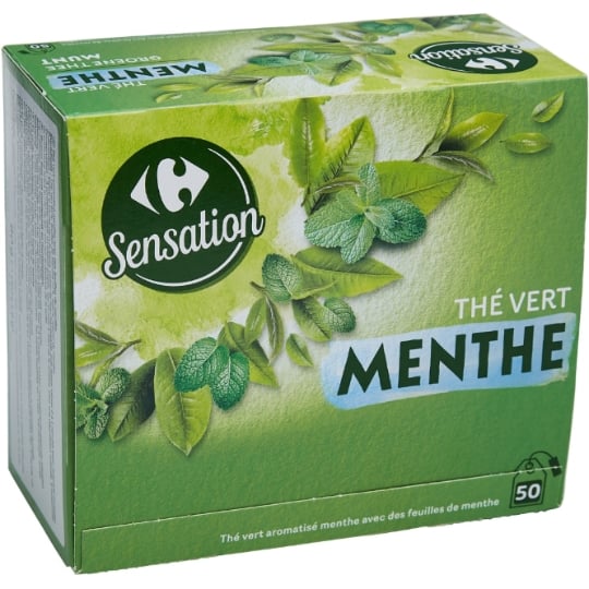 Thé Vert menthe CARREFOUR SENSATION