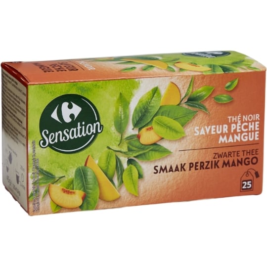 Thé Noir Pêche Mangue CARREFOUR SENSATION