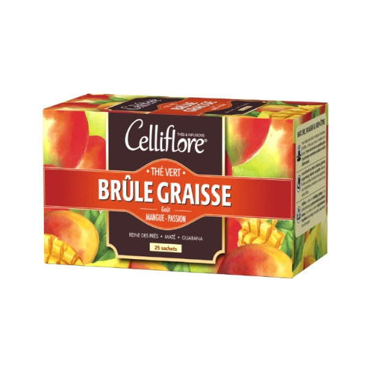 Thé Vert Brûle Graisse Goût Mangue-Passion CELLIFLORE