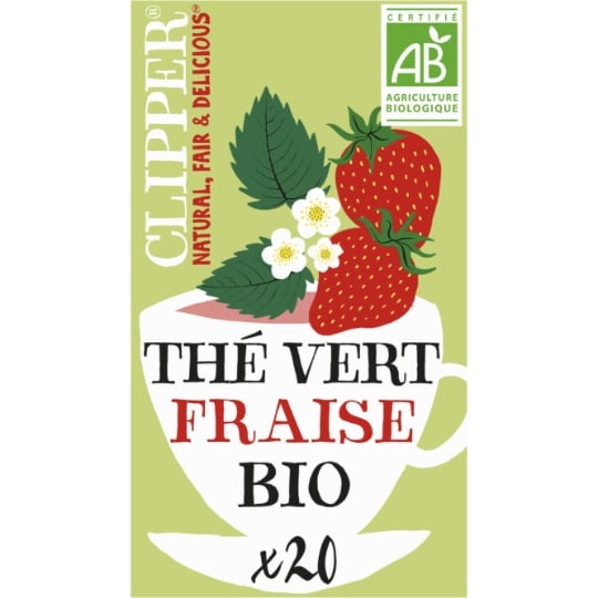 Thé Vert Fraise Bio CLIPPER