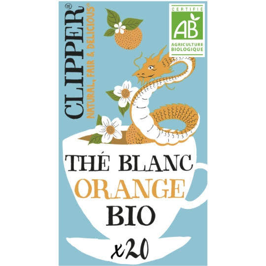 Thé Blanc blanc orange bio CLIPPER (CUPPER)