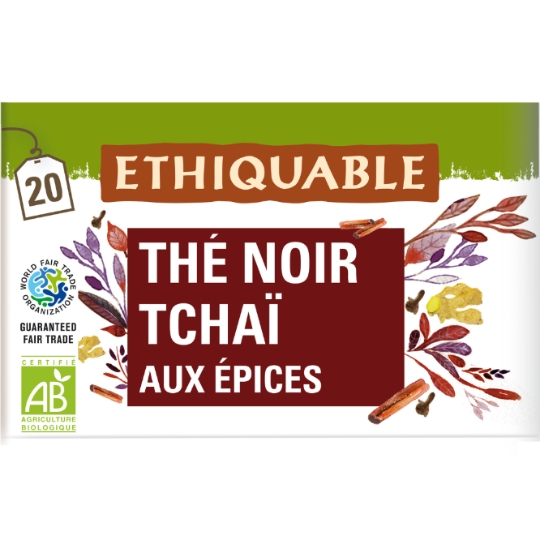 Thé Noir Tchaï Aux Epices Darjeeling Bio ETHIQUABLE