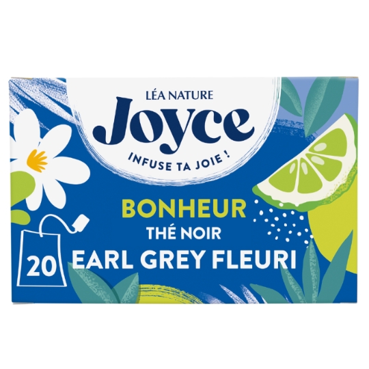 Thé Noir saveur earl grey fleuri Bonheur JOYCE