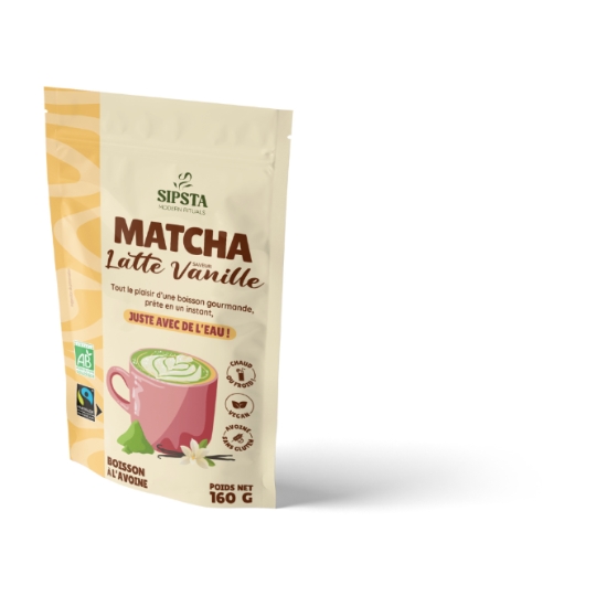 Thé Matcha Latte Vanille Bio Vegan SIPSTA