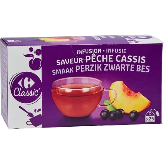 Infusion Pêche Cassis CARREFOUR CLASSIC'
