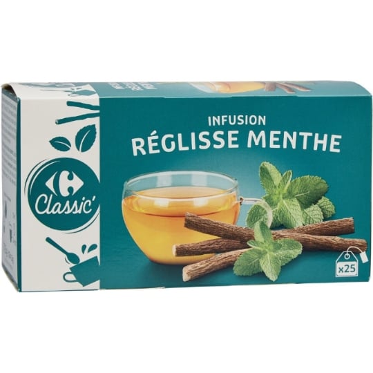 Infusion Réglisse Menthe CARREFOUR CLASSIC'