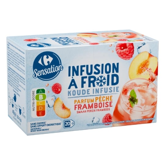 Infusion à Froid Pêche Framboise Sans Sucres CARREFOUR SENSATION