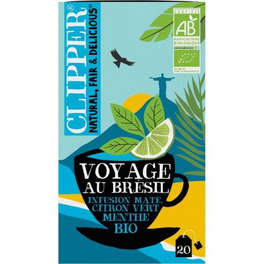 Infusion Maté, Citron Vert et Menthe Bio CLIPPER (CUPPER)