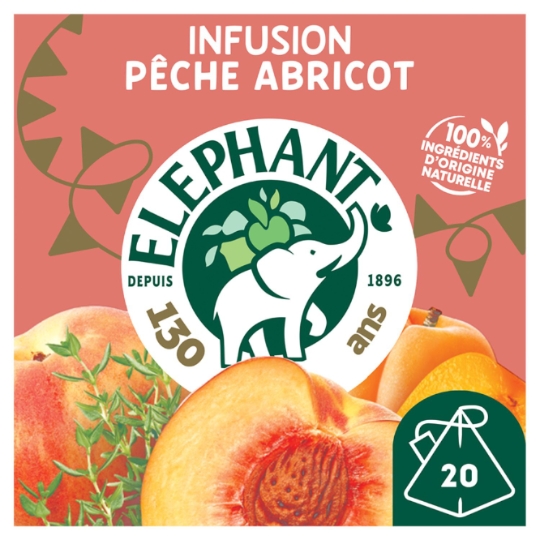 Infusion Pêche Abricot Thym ELEPHANT