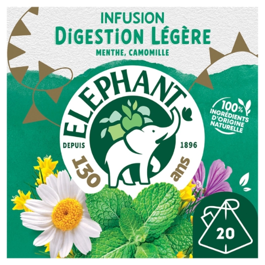 Infusion Menthe Camomille Digestion Légère ELEPHANT