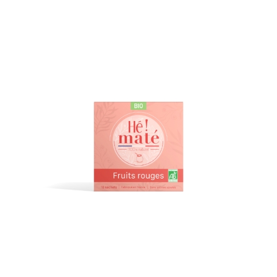 Infusion Maté Fruits Rouges Fabriqué en France Bio HE!MATE