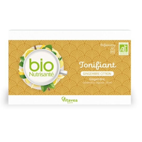 Infusion Tonifiant Gingembre Citron Bio NUTRISANTE