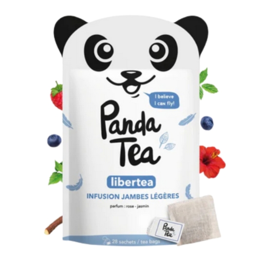 Infusion Libertea Jambes Légères Parfum Rose Jasmin PANDA TEA