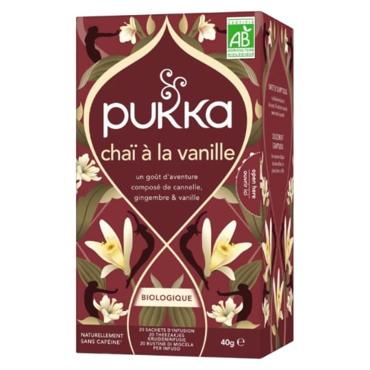 Infusion Chaï à la Vanille Cannelle Gingembre Biologique PUKKA