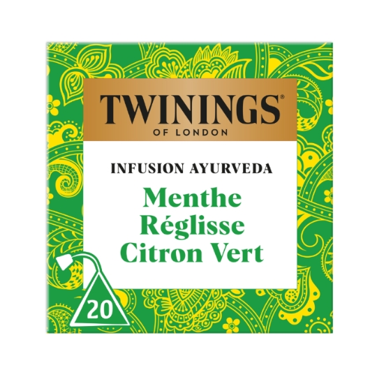 Infusion Menthe Réglisse Citron Vert Ayurveda TWININGS