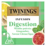 Infusion Digestion Menthe Poivrée, Gingembre, Saveur Citron Figue TWININGS