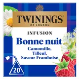 Infusion Bonne Nuit Camomille Tilleul Saveur Framboise TWININGS