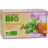 Infusion Menthe Douce et Thym Bio CARREFOUR BIO