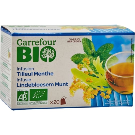 Infusion Tilleul Menthe Bio CARREFOUR BIO